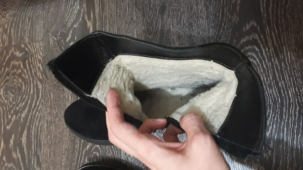 Сапоги ботинки кожа и замш внутри овчина