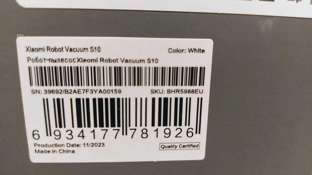 Aspirador Robot Xiaomi Robot Vacuum S10 — NOVO, caixa selada