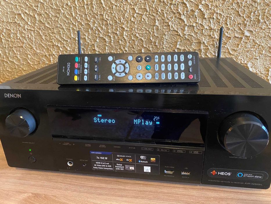 Amplituner DENON AVR-X2500H Dolby Atmos, HEOS, 4K, Alexa, Chromecast