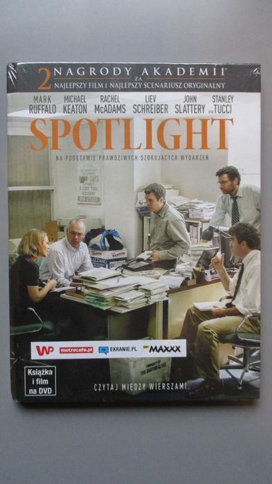 Spotlight książka i film na DVD nowe ofoliowane