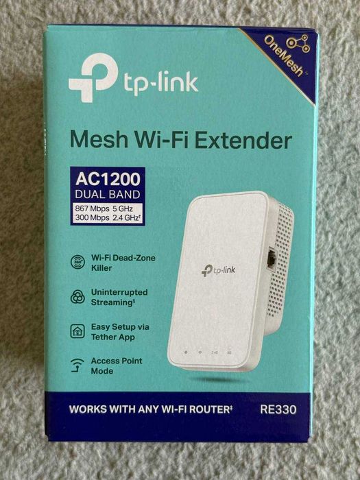 TP-Link RE330 AC1200 Wi‑Fi Extender OneMesh