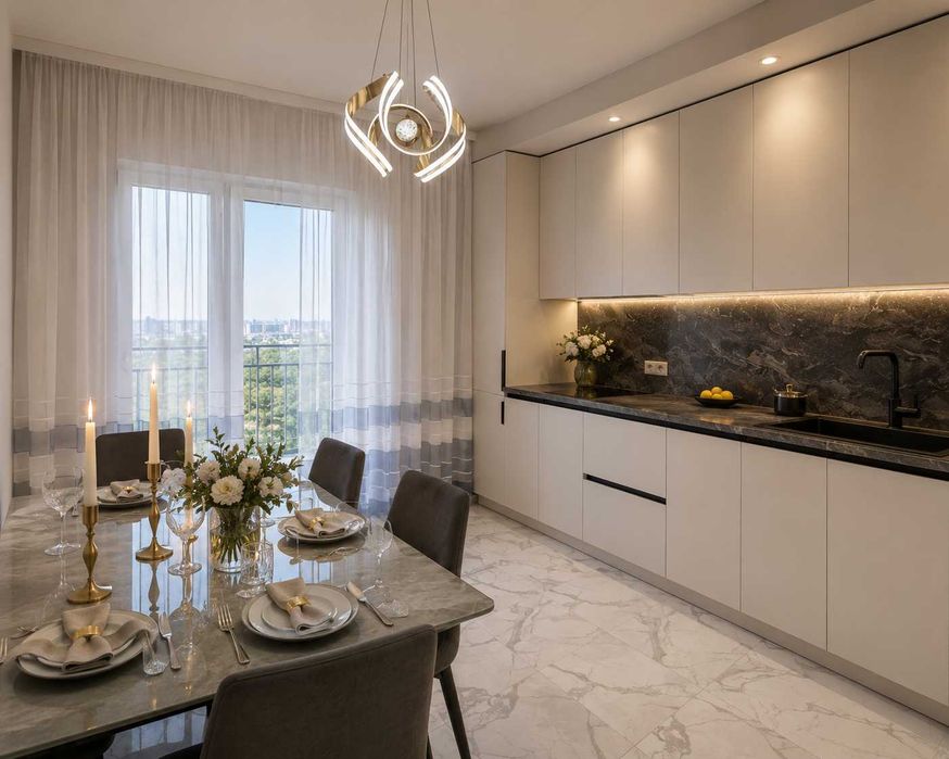 1 комнатная квартира 40 м²  ЖК 68 Жемчужина Ремонт Мебель Техника