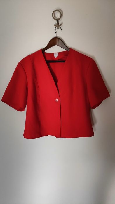 Narzutka ślub wesele bolerko r. 46 czerwony
