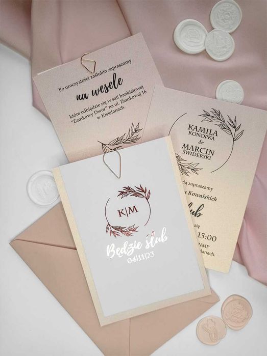 OLIWIA – zaproszenia ślubne rose gold