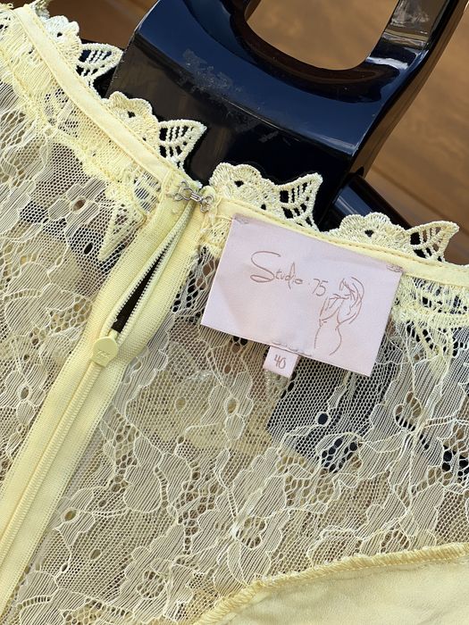 Y.a.s. studio 75 шикарное коктельное  платье лимонное 12/40