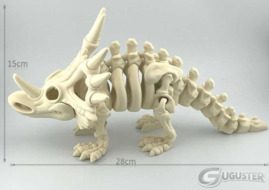 Szkielet Dinozaura – Styrakozaur (Styracosaurus) | ruchomy, druk 3D