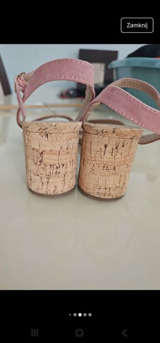 Buty sandałki 39 różowe