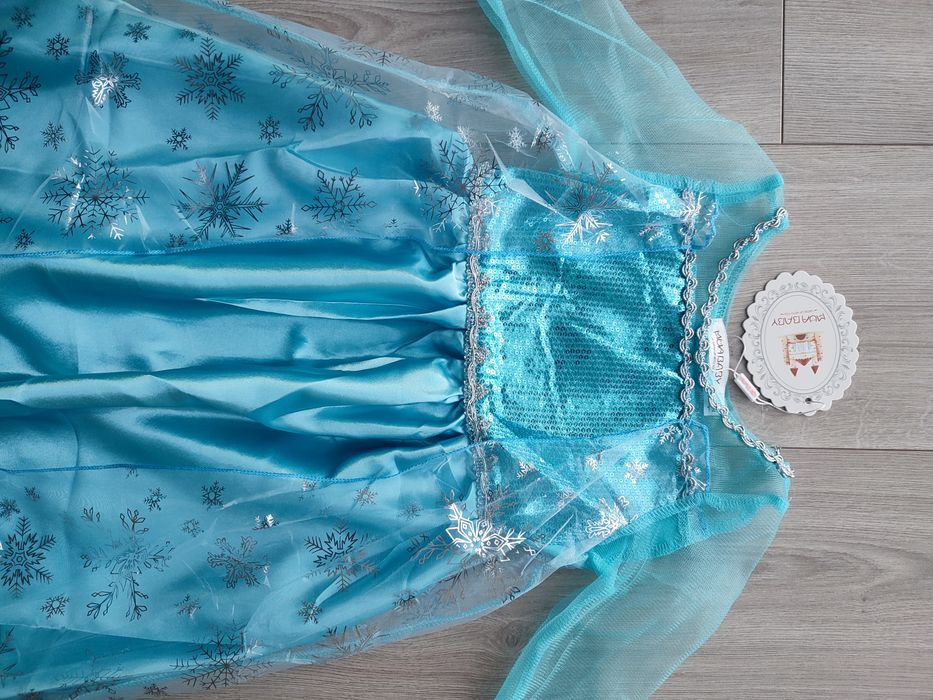 Sukienka ELSA Frozen Kraina Lodu kostium strój 116 122