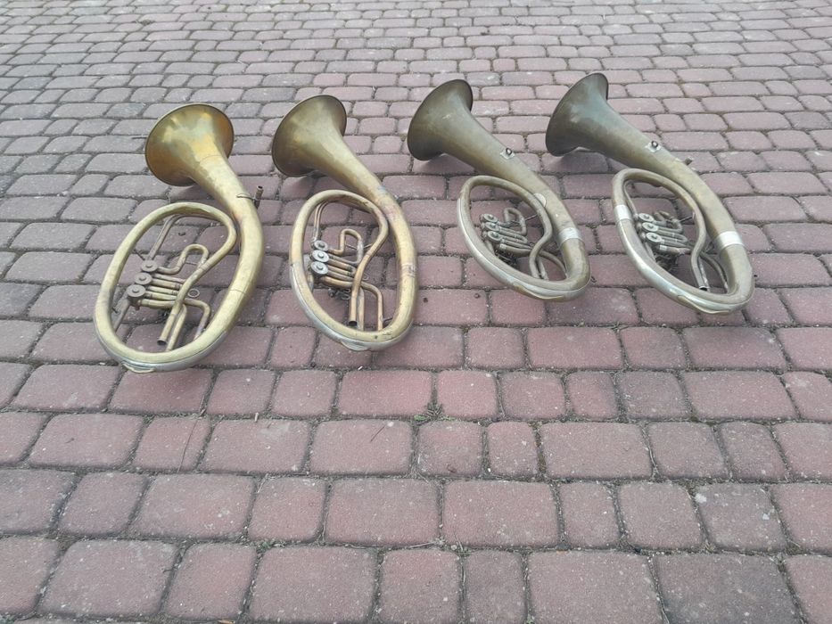 Sakshorn, saxhorn instrument 4 szt.