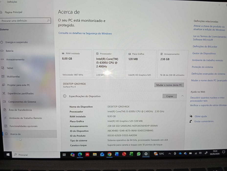 Portátil Surface microsoft pro 4470224827277660164