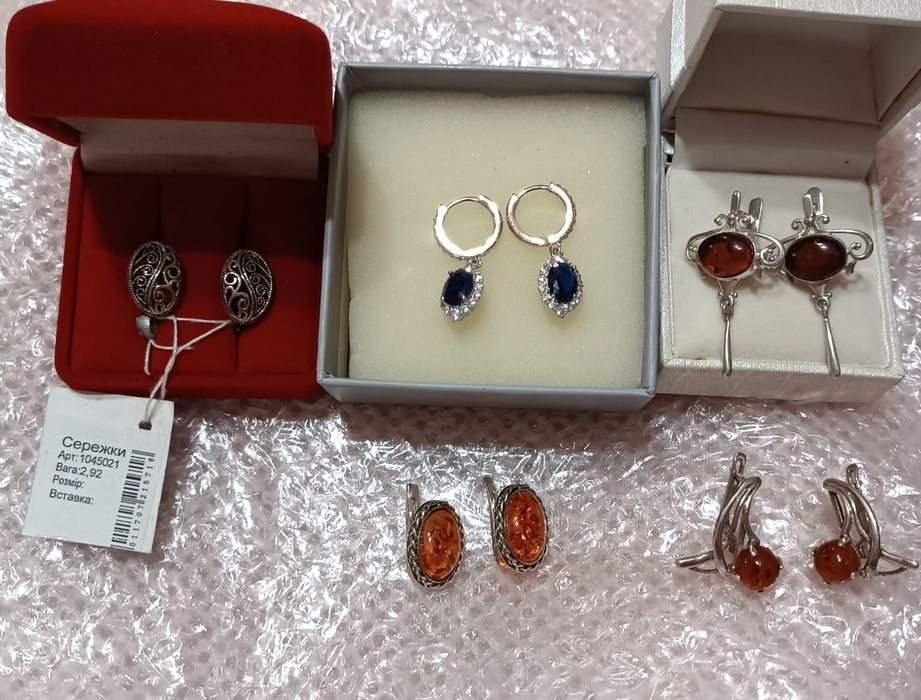 Серьги серебряные