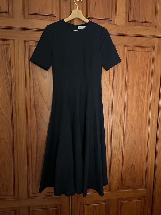 Vestido azul marinho Godés