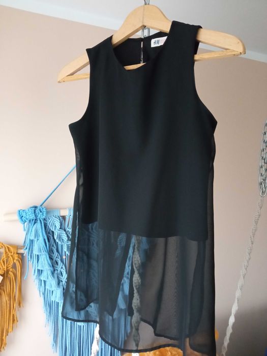 Czarna elegancka bluzka H&M