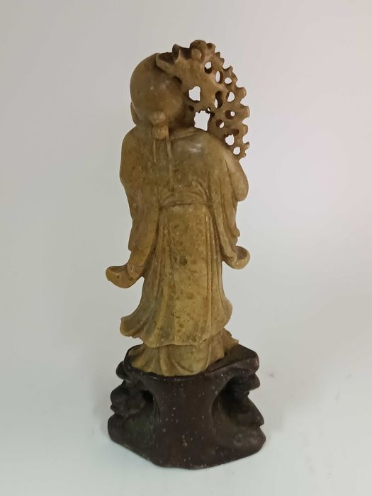 Antiga escultura Ancião em Pedra Sabão China