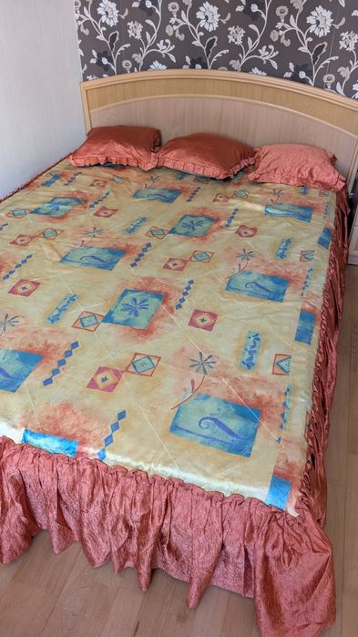 Narzuta na łóżko 140 x 200, zazdroska w okno i 3 poszewki