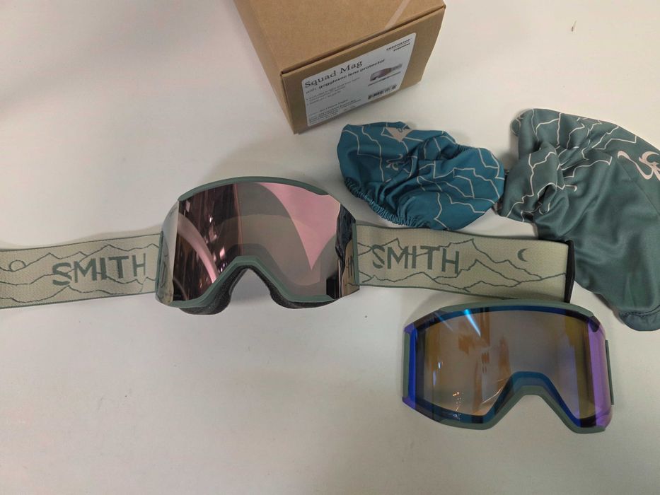 Гірськолижна маска окуляри очки 2 лінзи Smith Optics Squad MAG різні