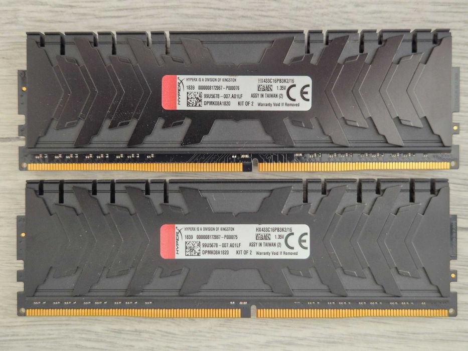 пам'ять DDR4 16GB Kit (2x8) 3333MHz CL16 HyperX FURY Predator. TradeIN