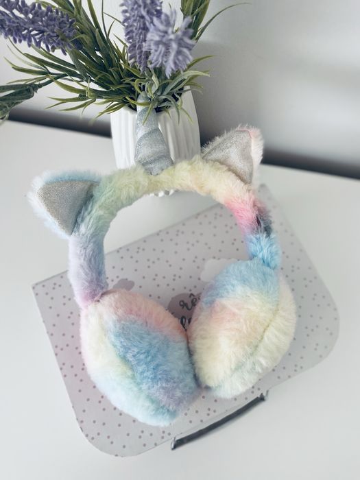 Nauszniki tęczowe kappahl z jednorożcem