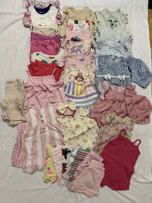 Mega paka ubranek  na lato dla dziewczynki 74-80
