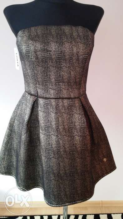 Sukienka-czarno-złota