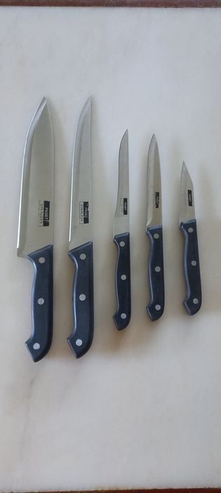 Conjunto 5 facas  + afiador