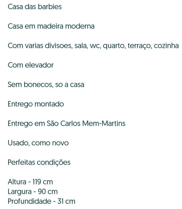 Casa de Bonecas em Madeira - Barbie