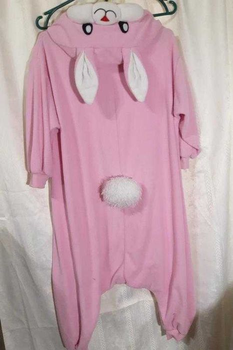 Кигуруми детский карнавальный костюм пижама заяц на девочку 130