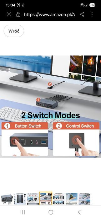 Przełącznik KVM HDMI USB 3.0 marki Alxum