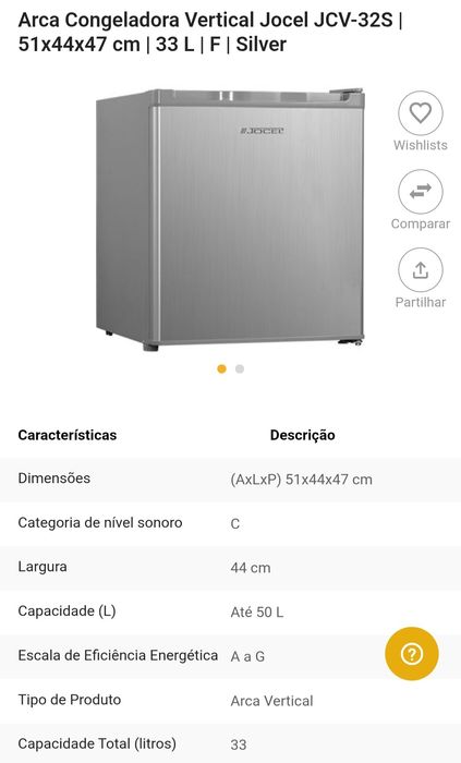 Mini arca congeladora Inox