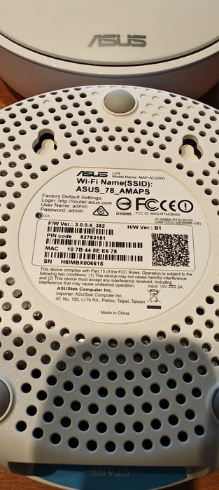 Sistema wi-fi mesh de 4 Unidades Asus MAP-AC220064564056415617121