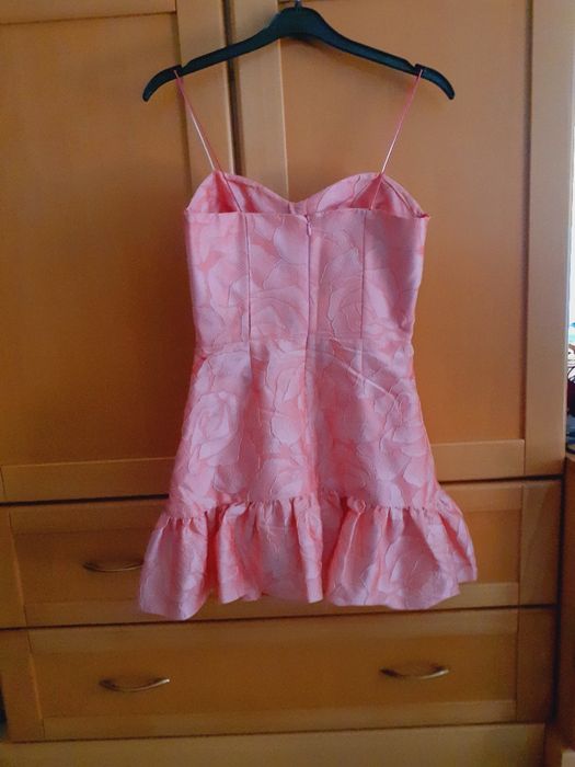 Vestido Rosa de Alças finas ( Marca Cawé ) C/ Novo