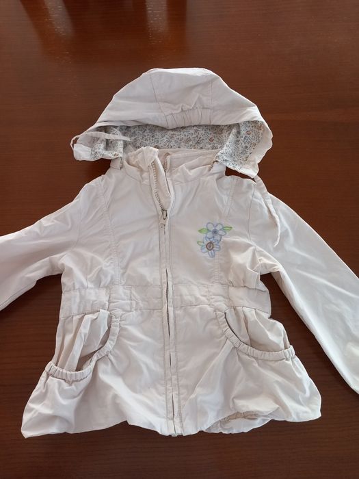 Kurtka Parka cienka beżowa 110 116