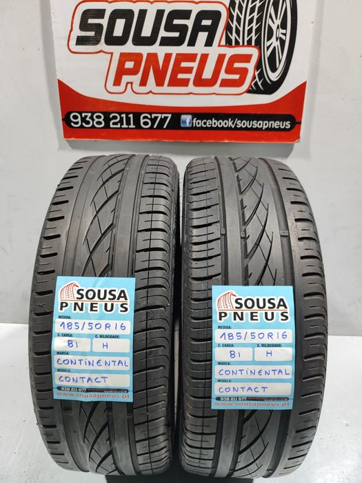 2 pneus semi novos 185-50R16 Continental - Oferta dos Portes