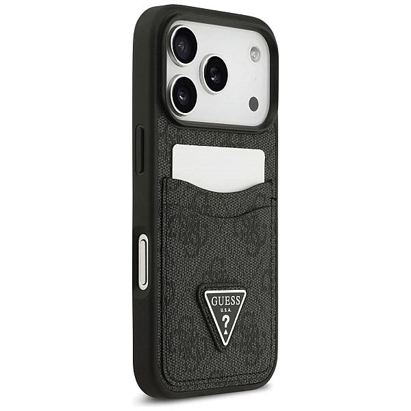 Etui Guess 4G nauble Card Triangle na iPhone 17 Pro - czarne