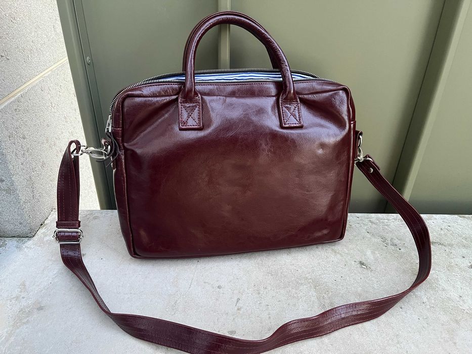 Elegancka skórzana męska torba na ramię z paskiem, Miler Menswear
