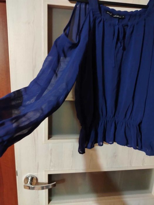 Next piękna bluzka otwarte ramiona mgiełka L/XL nowa