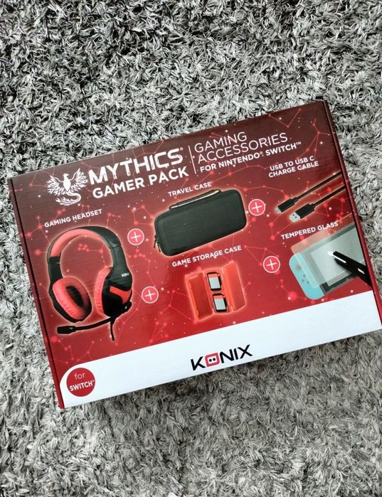 Zestaw akcesoria do Nintendo Switch, Mythics Gamer Pack, Konix