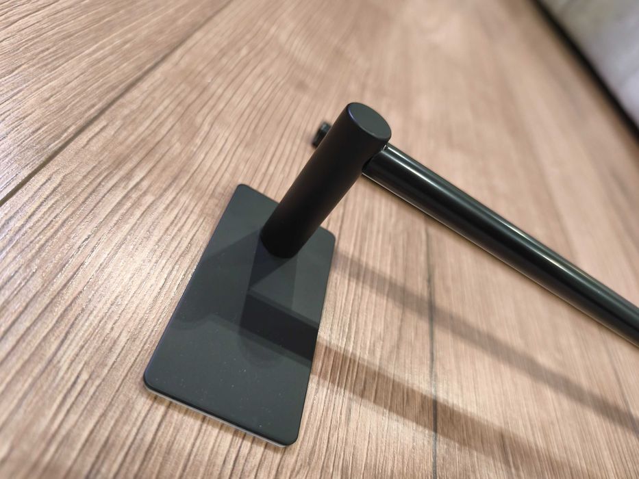 wieszak uchwyt na ręczniki czarny mat samoprzylepny