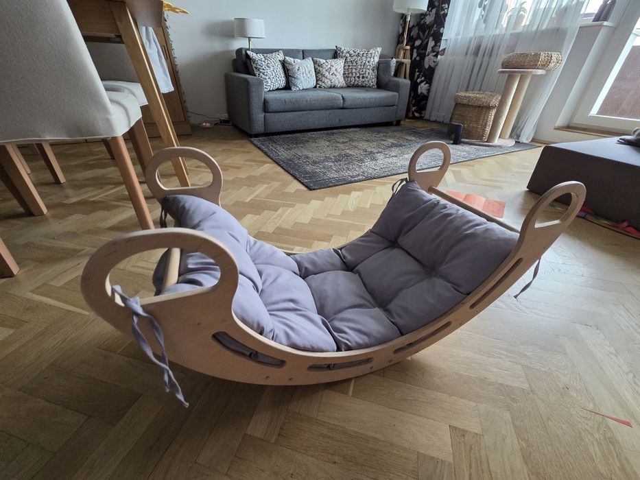 Bujak montessori drewniany z poduszka 85 cm