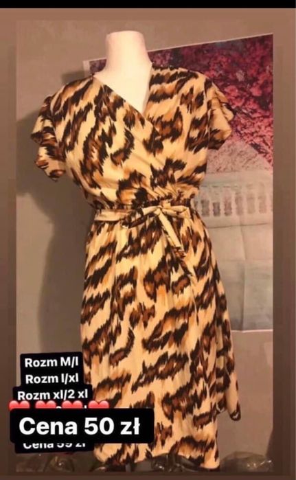 Sukienka biust 100 pantera