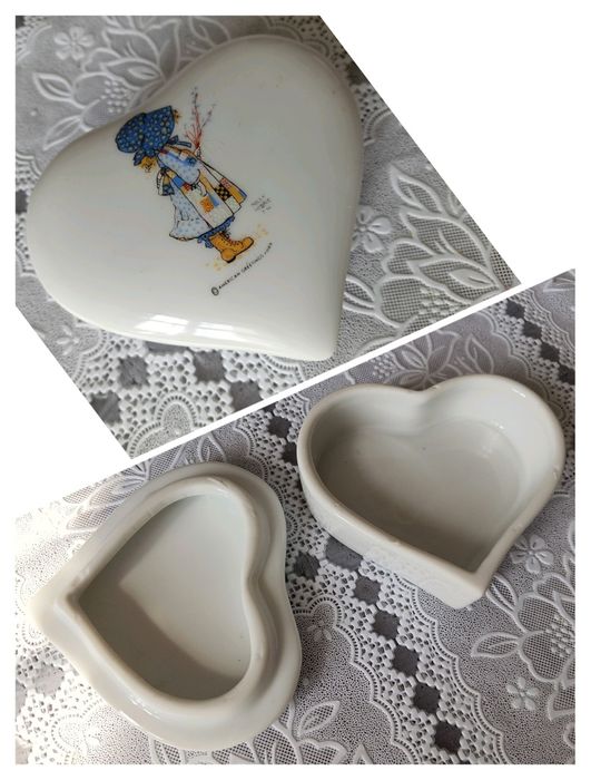 Szkatułka z porcelany serduszko kolekcja