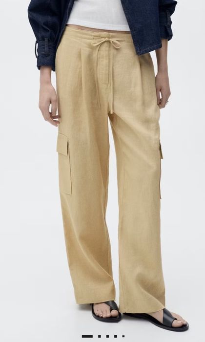 Льняні штани Mango, р. 38