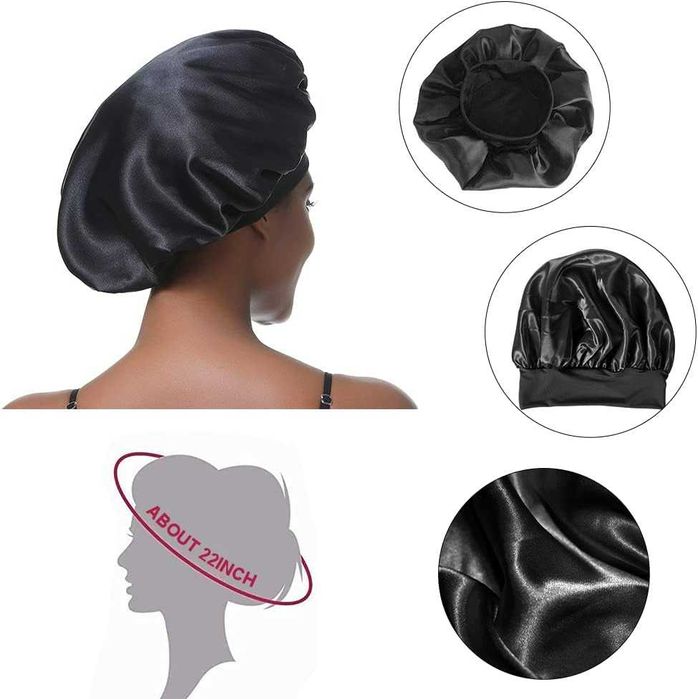 Regulowany Satynowy Kapelusz Do Spania Wieczorowy Satynowy