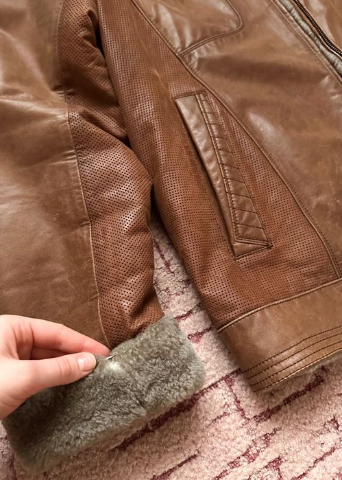 Шкіряна дублянка з овчини