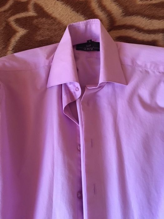 Рубашка мужская фиолетовая