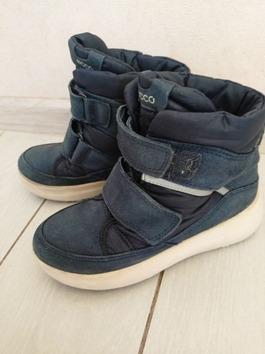 Зимові дитячі шкіряні черевики Ecco р. 31