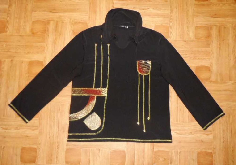 Красивая кофта легкий свитер Snialin р. 56 - 58 вышивка большой размер