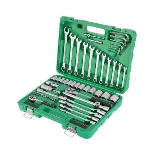 Набір інструментів, 1/2" + 1/4", 77 од.INTERTOOL ET-6077SP