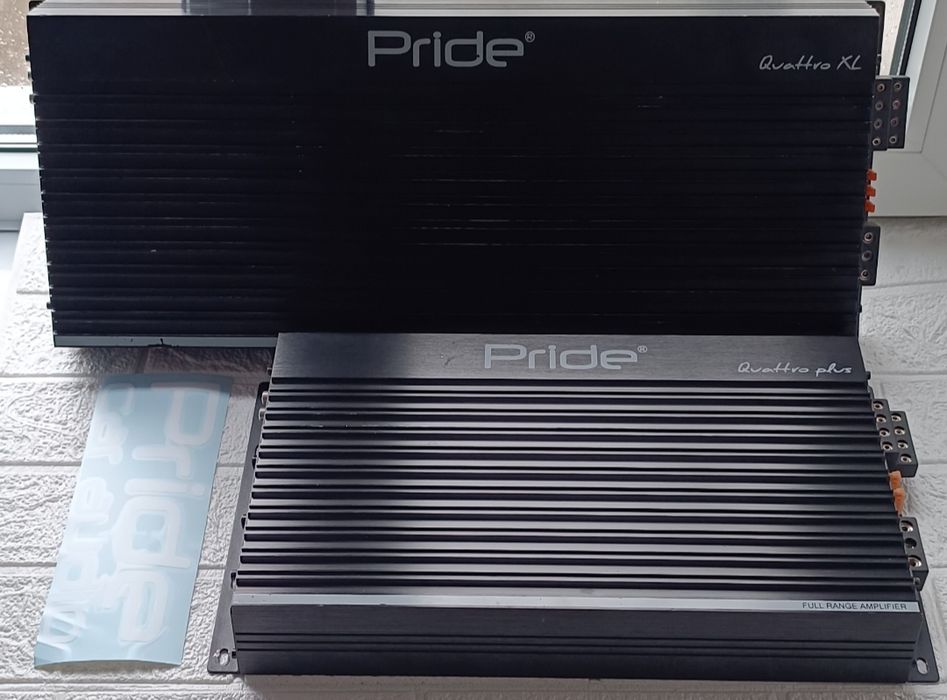 Комплект усилителей для динамиков и твиттеров от компании PRIDE
Pride
