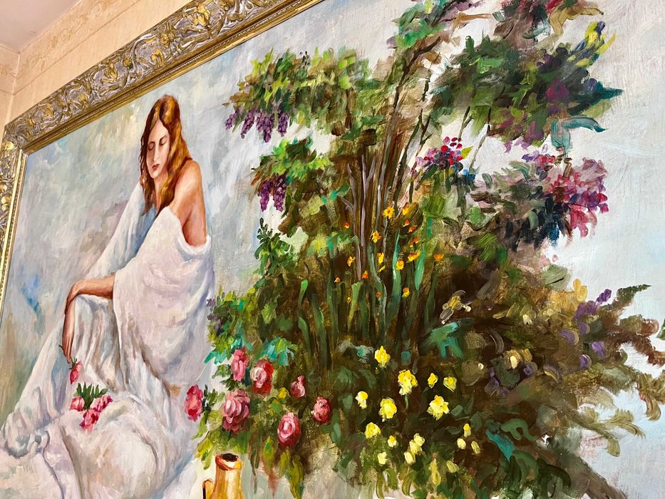 Ogromny obraz olejny K. Pasternak jak reprodukcja Blancos Jose Royo